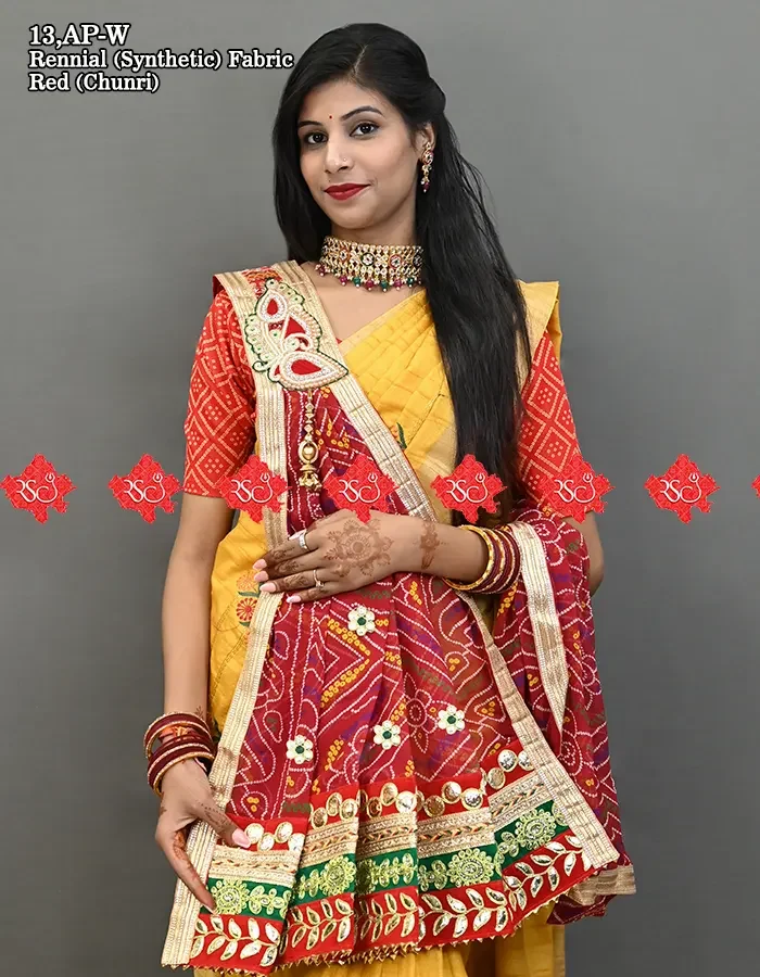 Beautiful Bandhej Rennial synthetic odhna Traditional No-1 Odhna