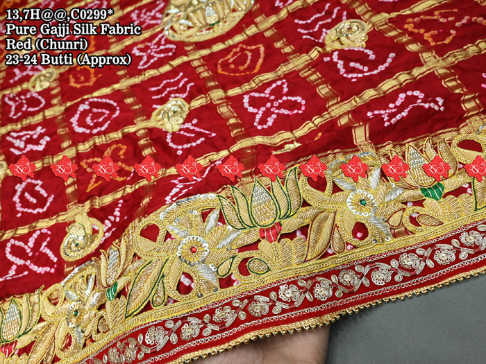 Ranisatiya Latest Heavy parrot Gajji Silk Zardoshi Odhna : No. 1 Choice Of Marwari