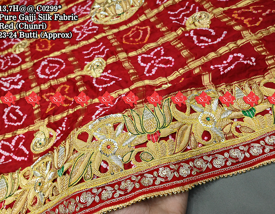 Ranisatiya Latest Heavy parrot Gajji Silk Zardoshi Odhna : No. 1 Choice Of Marwari