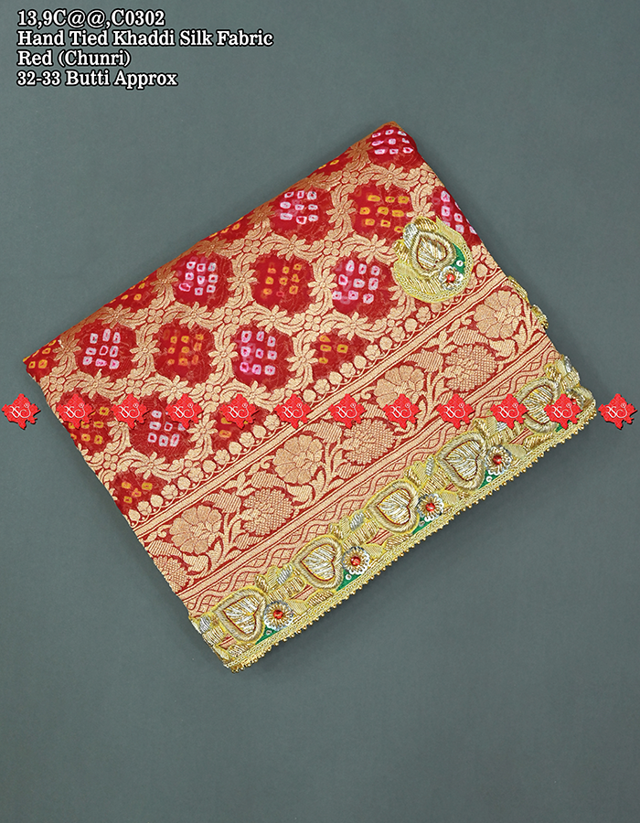 Beautiful Hand tied khaddi silk dupatta Online No.1 Marwari Odhna Brand