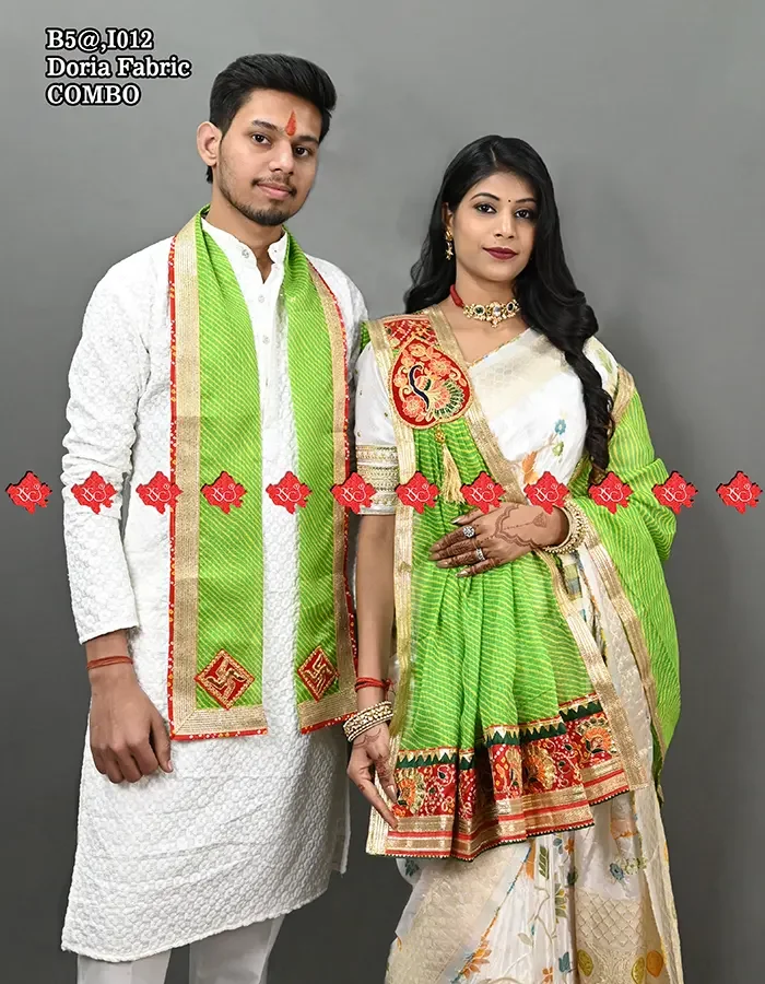 Marwari ladies gents dupatta combo Elegant & Festive Doriya Lehariya