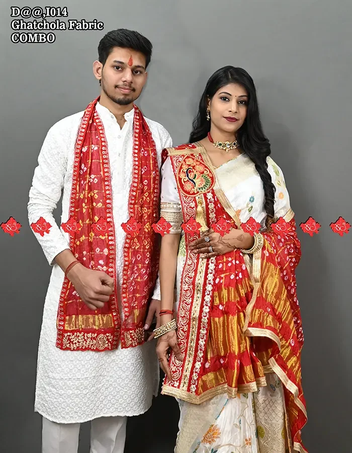 Marwari ladies gents wedding dupatta combo