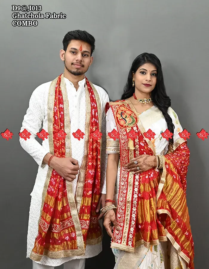 Marwari ladies gents couple dupatta set Elegant &