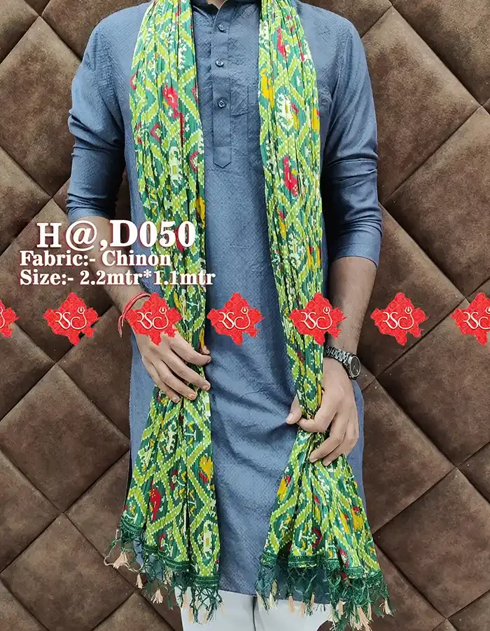 Shop Elegant & Festive Patola Gents Dupatta in Fancy Khadi Silk #1