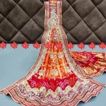 Beautiful Marwari Gajji Silk Zardoshi Work Odhna No.1 Marwari Odhna Brand