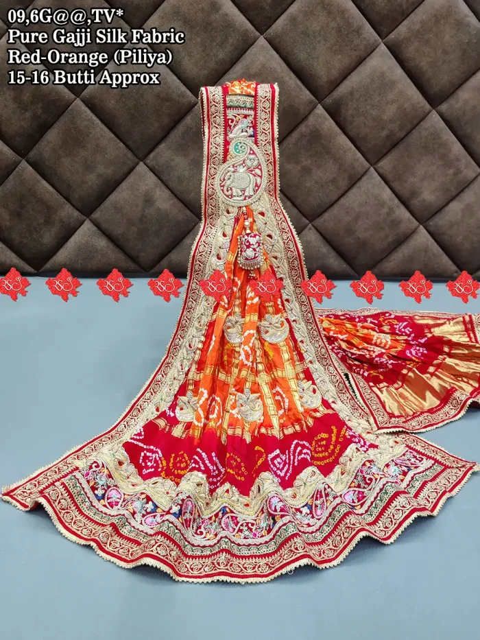 Beautiful Marwari Gajji Silk Zardoshi Work Odhna No.1 Marwari Odhna Brand