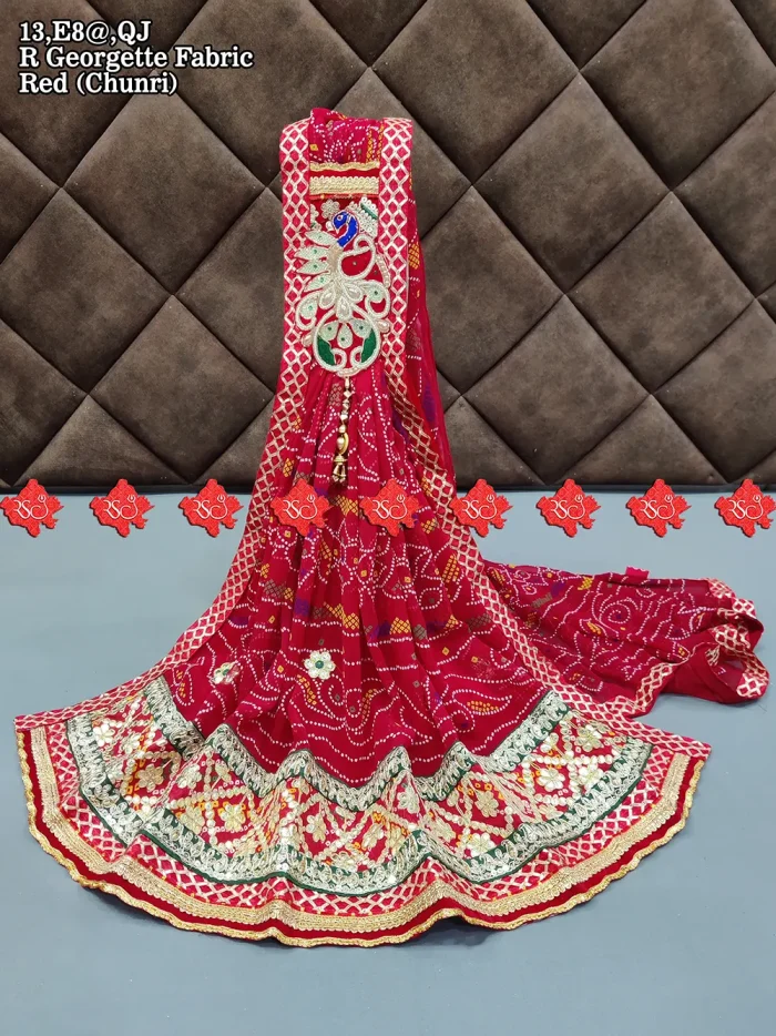 Royal look odhna Broach Work Ranisatiya Creation Beautiful Buy R-Georgette