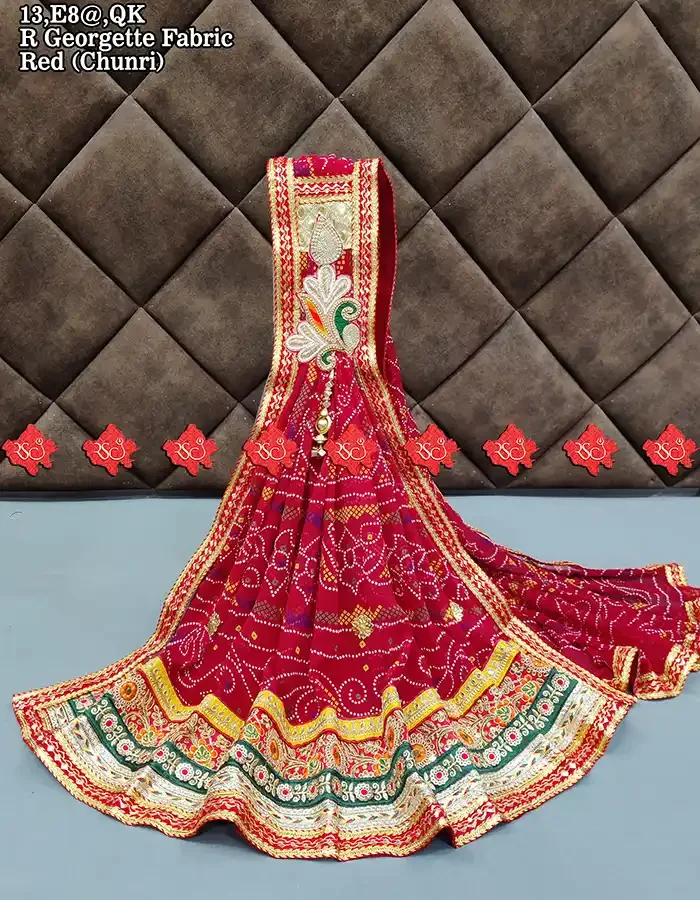 Festive Wear Odhna Broach Work Ranisatiya Creation Beautiful Buy R-Georgette