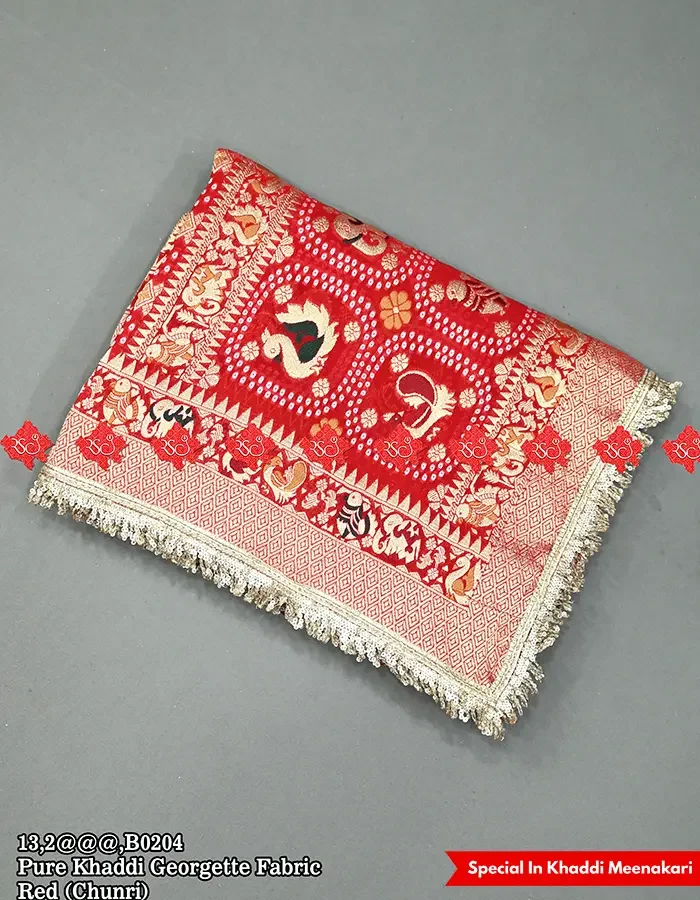 Exclusive Wedding Wear Khaddi Georgette Odhna For Events Look Traditional Look