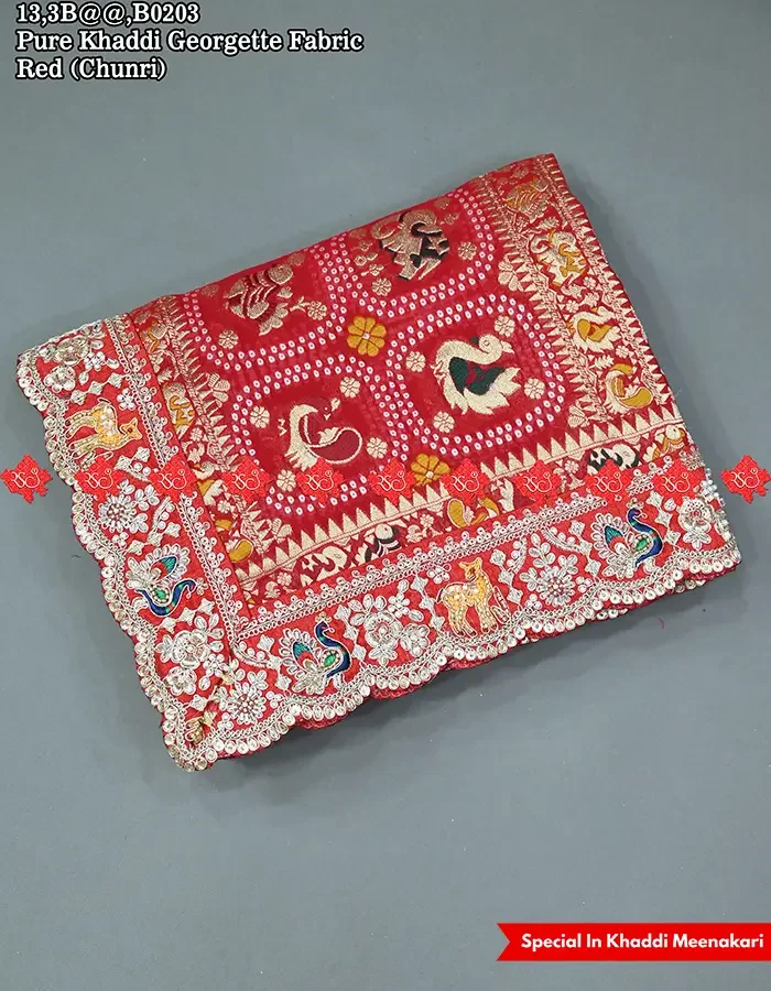 Exclusive Designer Khaddi Georgette Meenakari Work Odhna For Events Look Traditional Look