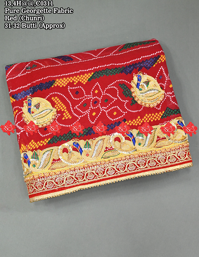 Exclusive Marwari Premium Georgette Odhna For Women -top 5 Ready For Fastival -top 5