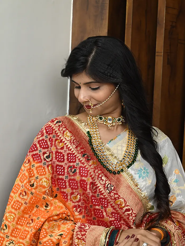 Exclusive Wedding Wear Khaddi Georgette Odhna For Events Look Traditional Look