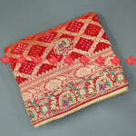 Maharani Style Heavy Work Silk Dupatta with Detailed Aara Tari No.1 Craft