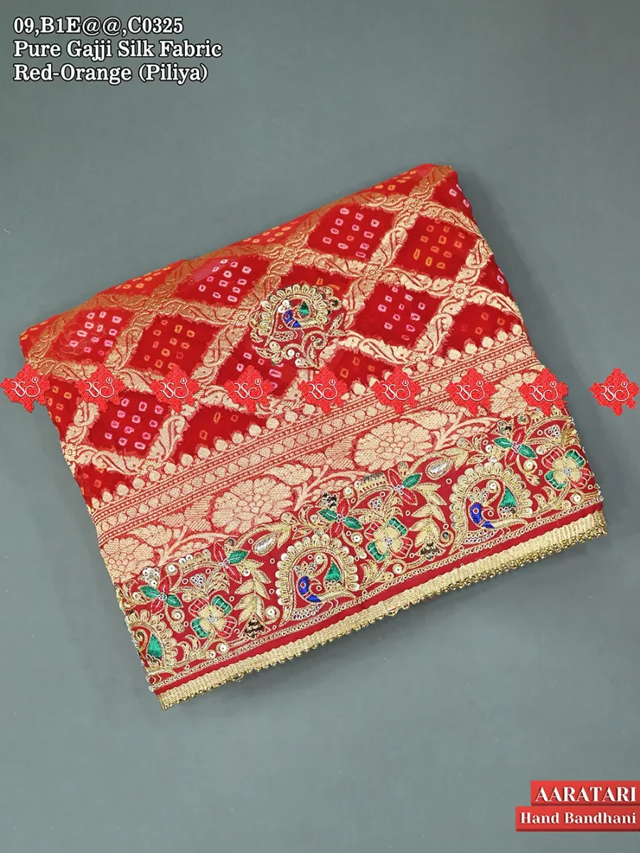 Maharani Style Heavy Work Silk Dupatta with Detailed Aara Tari No.1 Craft
