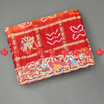 Regal Gajji Silk Embroidered Odhna with intricate Aara Tari no.1 Craftsmanship