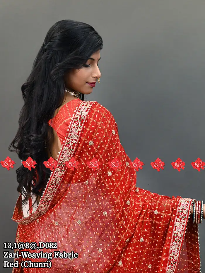 Exclusive Traditional Zari Weaving Chunri Ranisatiya Creation No-1 Choice
