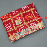 Ranisatiya Aara tari Pure Gajji Silk Mayur Pattern odhna : No. 1 Choice Of Marwari