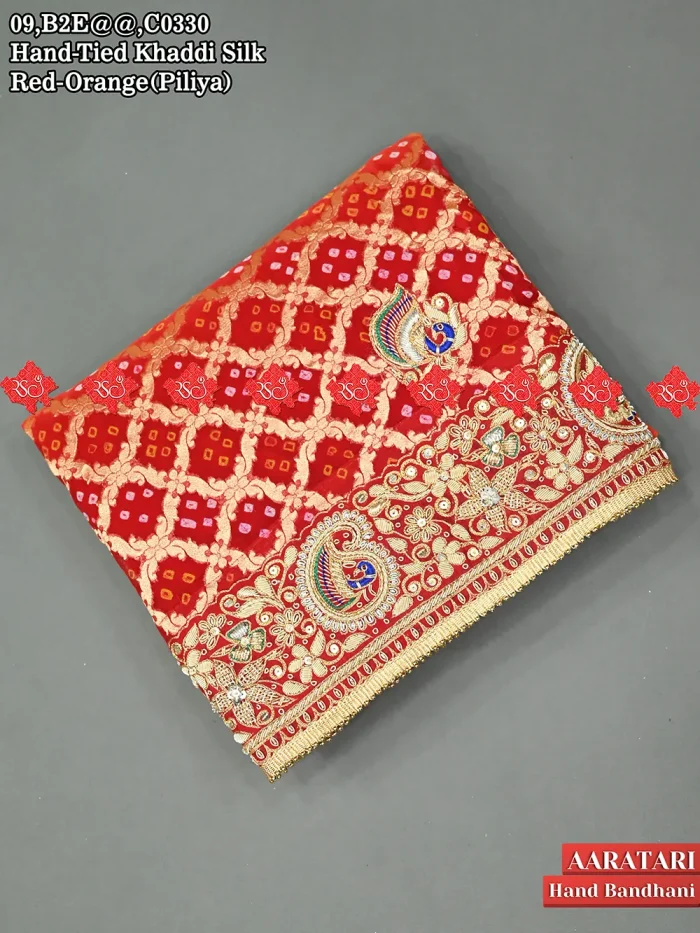 Marwadi Odhna Chunri Ethnic Silk Odhna no.1 Handcrafted