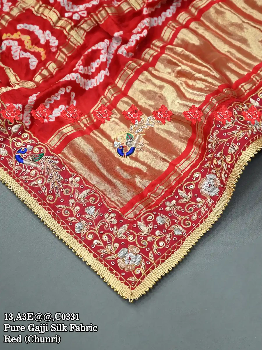 Exclusive For Bridal Gharchola Pure Gajji Silk Gharchola Odhjna : No. 1 Choice Of Marwari