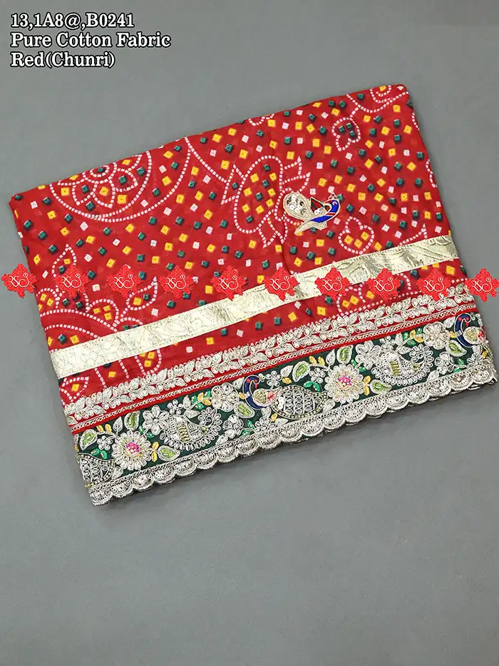 Traditional Rajasthani Marwari Style Chunria In Cotton Fabric