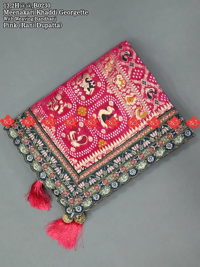 Heritage Bandhani Meenakari Dupatta With Detailing Weaving No. (1) Bandhani