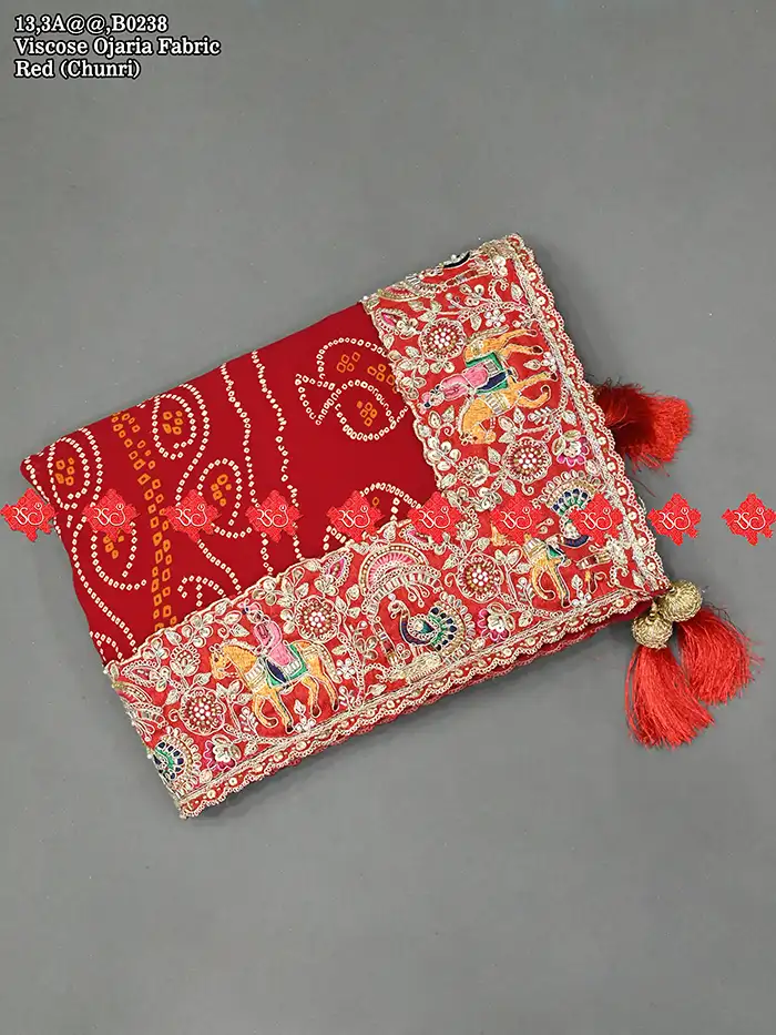 Traditional Viscose Jamnagari odhna No-1 Traditional Wear