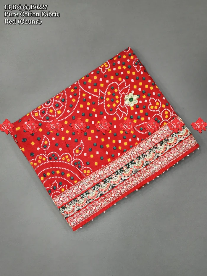 Jaipuri Printed Beautiful Cotton Chunri with Heritage-Inspired No. (1) Prints