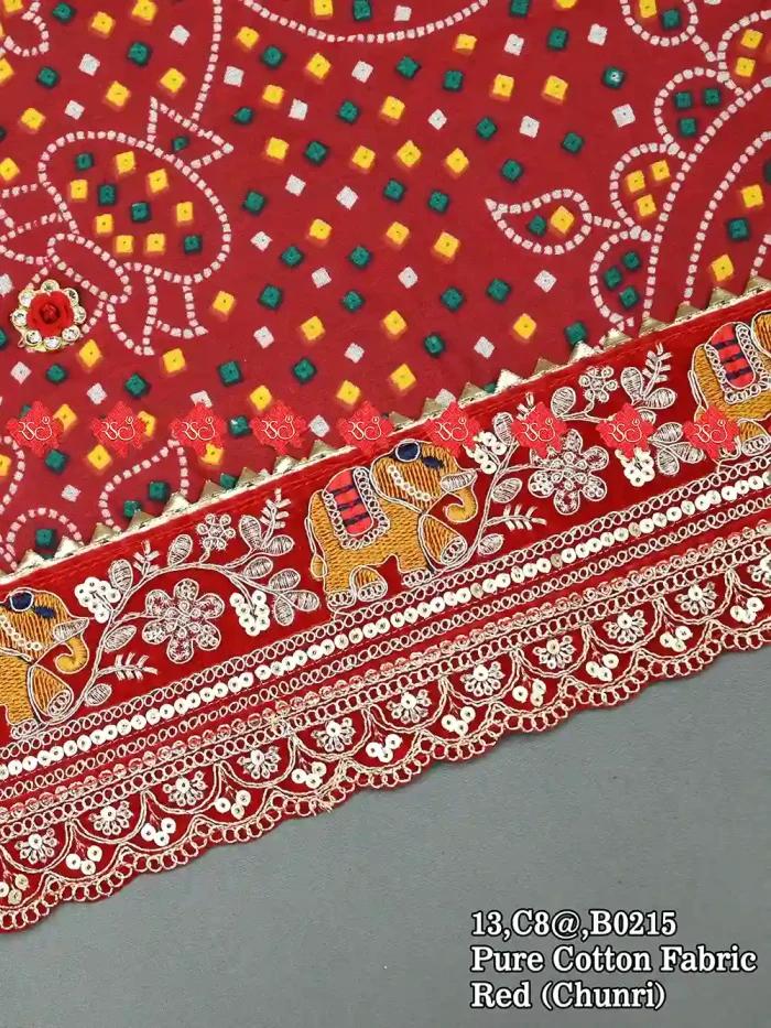 Traditional Cotton Chunri with Heritage-Inspired No. (1) Prints
