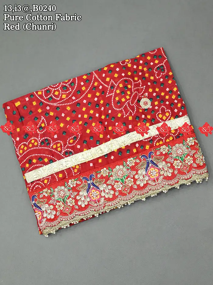Traditional Rajasthani Chunri Odhna In Cotton Fabric