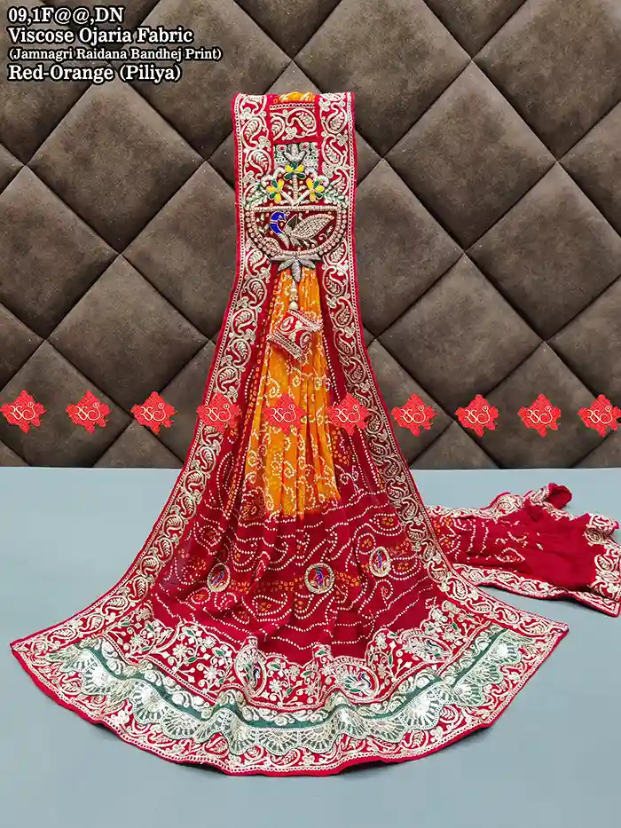 Premium Viscose Ojariya Odhna with Designer Broach Work