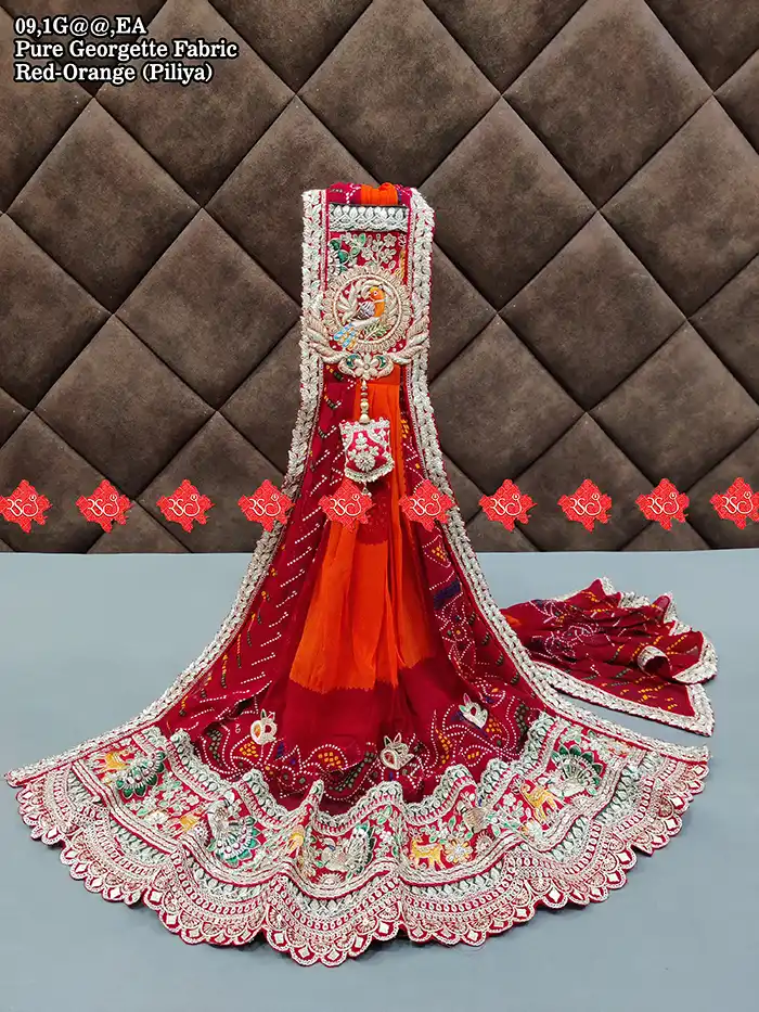 Exclusive Pure Georgette Odhna – Traditional Charm & Modern Elegance