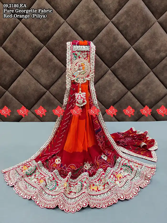 Exclusive Pure Georgette Odhna – Traditional Charm & Modern Elegance