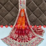Designer Khaddi Georgette Dupatta with Intricate Bandhani Border