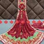Royal Rennial Bandhej Chunri – Marwari Tradition with Designer Patch