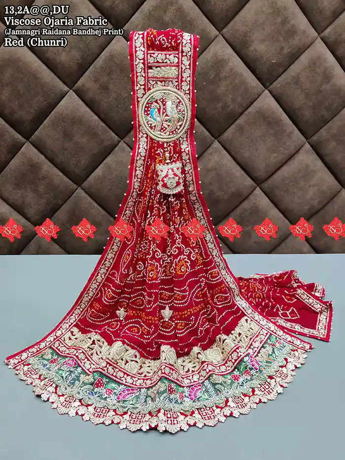Traditional Broach Work Ojariya Odhna