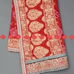 Elegant Khaddi Georgette with Traditional Bandhani Dupatta
