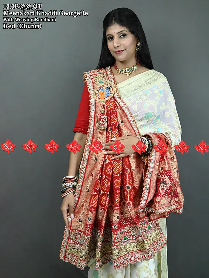 Exclusive Marwari Khaddi Georgette odhna With Laddu Gopal