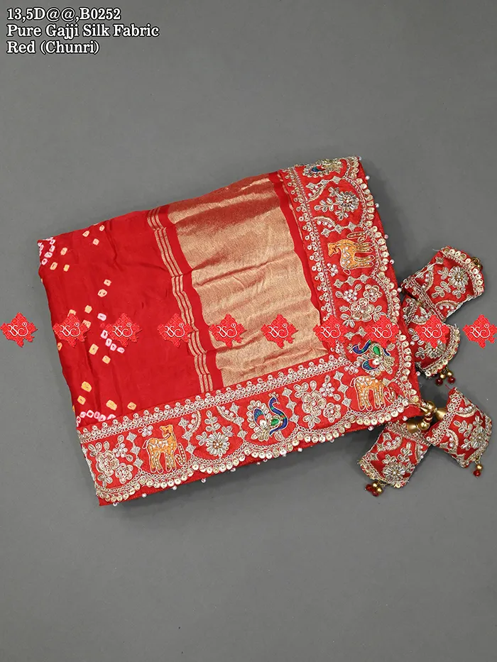 Exquisite Gajji Silk Royal Marwari Odhna for Festive Wear