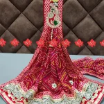Elegant Marwari Rennial Bandhej Chunri with Unique Patch Embellishment