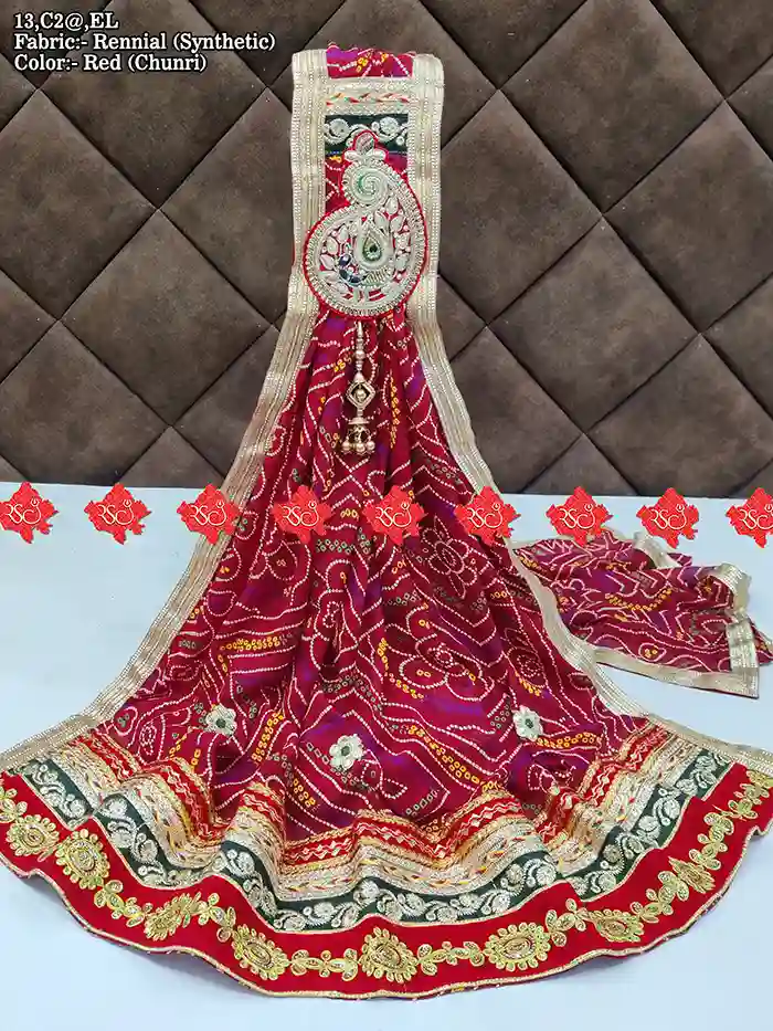 Exclusive Rennial Bandhej Chunri – Crafted in Marwari Style with Premium Patch Work