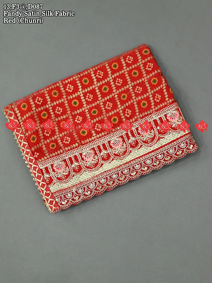 Elegant Fandy Satin Silk Odhna with Royal Ethnic Charm
