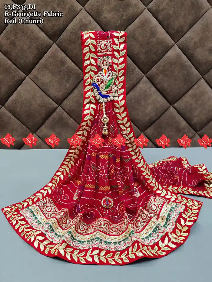 Ranisatiya Premium Light Weight R-Georgette Odhna with Designer Broach – Royal Ethnic Elegance