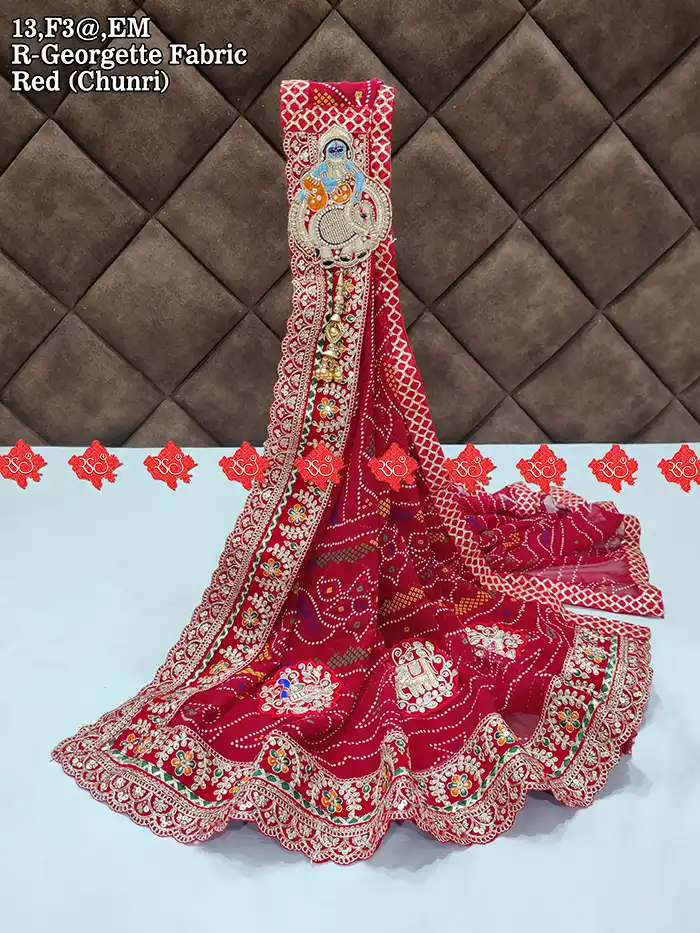Marwari R-Georgette Odhna – Where Heritage Meets Designer Elegance