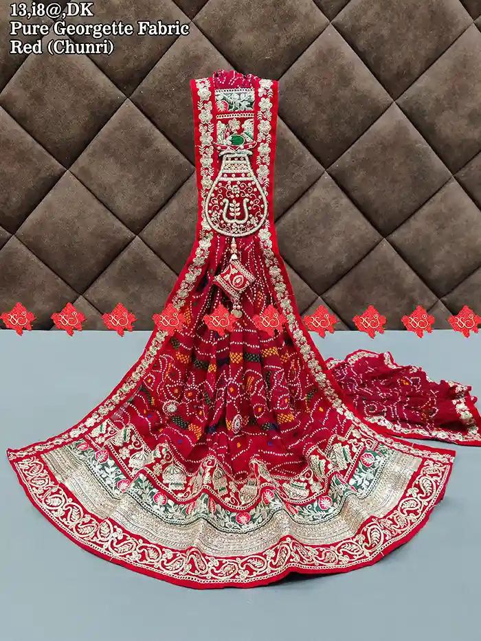 Fancy Broach Dupatta – Lightweight Pure Georgette Dupatta for Elegant Ethnic Wear