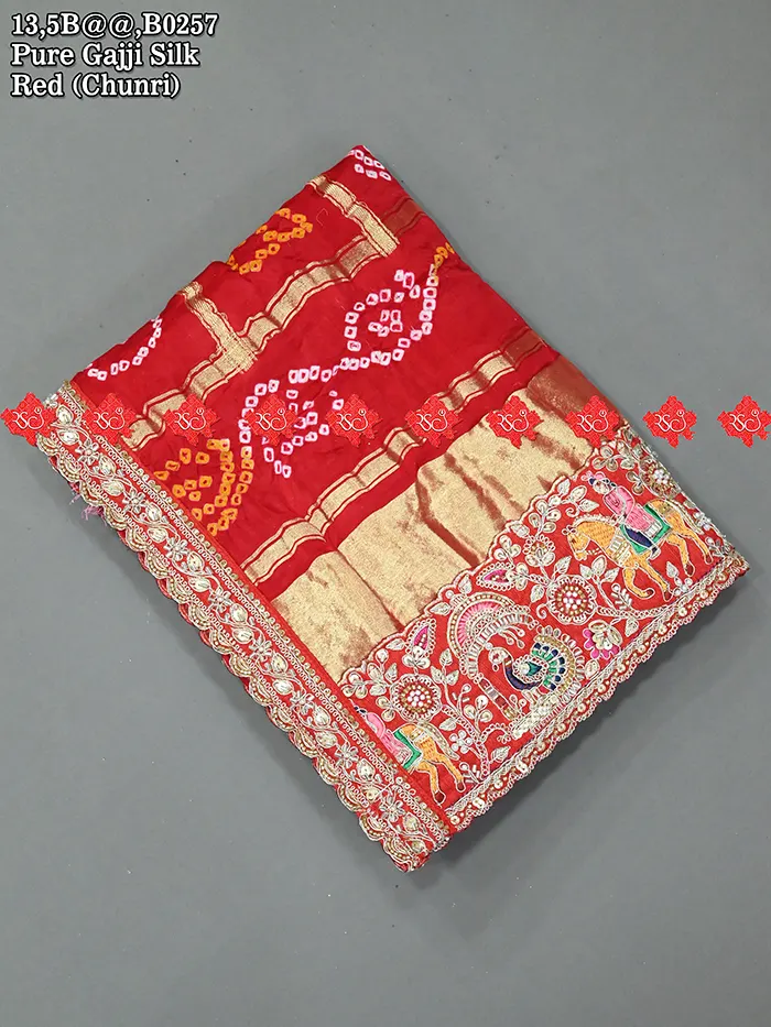 Graceful Gajji Silk Designer Ethnic Odhna for Traditional Celebrations