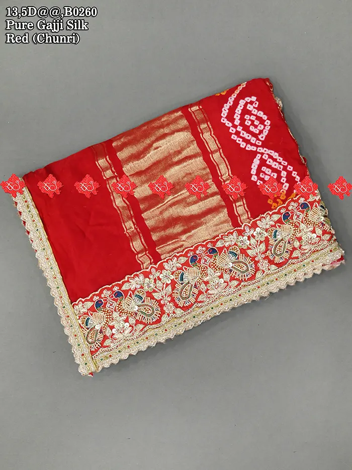 Traditional Gajji Silk Royal Rajasthani Odhna for WomenTraditional Gajji Silk Royal Rajasthani Odhna for Women